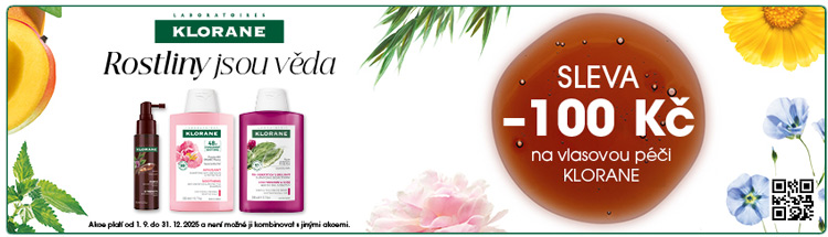 GigaLékárna.cz - Klorane sleva 100 Kč na vlasy