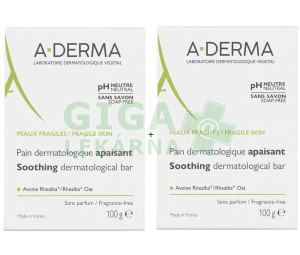 A-DERMA Zklidňující dermatologická kostka DUO 100g