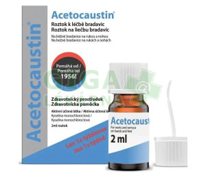 Acetocaustin roztok k léčbě bradavic 2ml