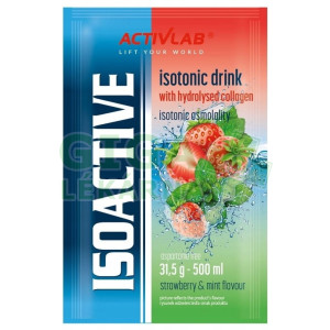 Fotka ActivLab Isoactive iont.nápoj s kolag. 20sáč. jahoda.máta Obrázek ActivLab Isoactive iont.nápoj s kolag. 20sáč. jahoda.máta