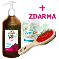 AKČNÍ SET: ArtiVit Sirup 1000ml+DentON100g+kartáč pro psy