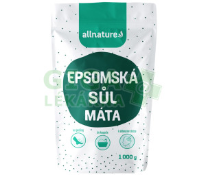 Allnature Epsomská sůl Máta 1000 g