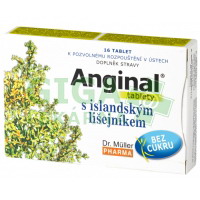 Anginal tablety s islandským lišejníkem 16 tablet