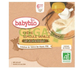 BABYBIO Mléčná svačinka krupice vanilka 4x85g
