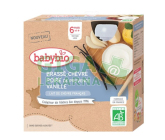 BABYBIO kozí mléko-hruška-vanillka 6m+ 4x85g