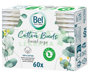 Bel Face&Body Cotton vatové tyčinky ze 100% bavlny cestovní krabička 60ks