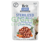 Brit Care Cat Fillets in Jelly Steril Duck&Turkey 85g