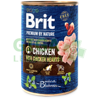 Brit Premium Dog by Nature konz Chicken Hearts 400g