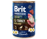 Brit Premium Dog by Nature konz Turkey & Liver 400g