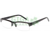 Brýle čtecí +2.50 UV400 černé s pruhy a pouzdrem