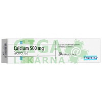 Calcium 500mg forte Generica 20 šumivých tablet