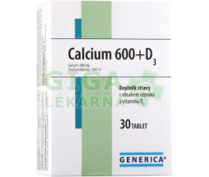 Calcium 600+D3 Generica tbl.30