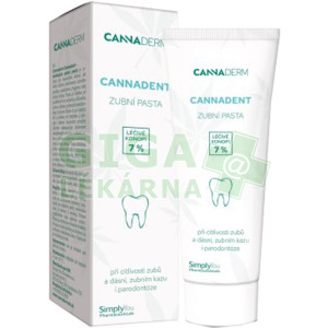 Fotka Cannaderm Cannadent zubní pasta NEW 75g Obrázek Cannaderm Cannadent zubní pasta NEW 75g