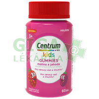 Centrum Kids Gummies malina a jahoda želé 60ks