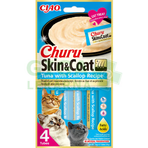 Churu Cat Skin Coat Tuna Scallop Recipe 4x14g