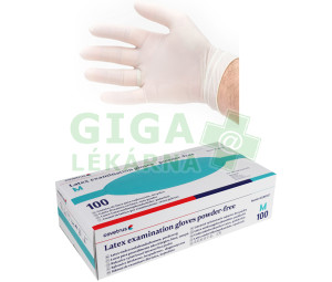 CVET Rukavice nest.vyš. latex M/100ks bez pudru, bílé