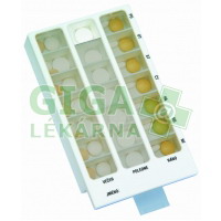 Dávkovač léků OBZOR typ 02 týdenní bílý Final