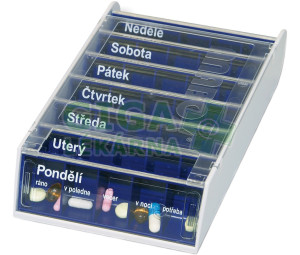 Dávkovač na léky ANABOX 7 dní modrý