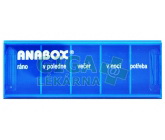 Dávkovač na léky ANABOX Denní box barevně rozliš.