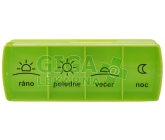 Dávkovač na léky - zelený ANABOX denní box COMPACT