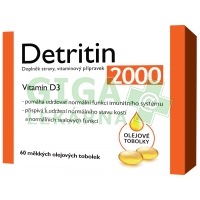 Detritin Vitamin D3 2000 IU 60 měkkých tobolek