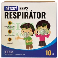Dětský respirátor FFP2 10 ks - růžové