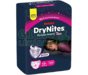 DryNites natahovací kalhotky na noc pro dívky MEGA pack 13+ let / 48-60kg / 20ks
