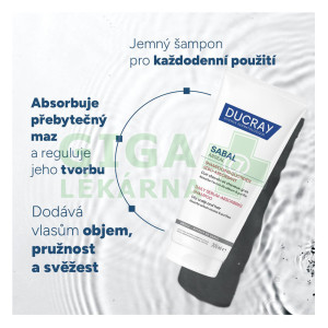 Fotka DUCRAY Sabal Argeal Šampon absorbující maz 200ml Obrázek DUCRAY Sabal Argeal Šampon absorbující maz 200ml
