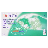 DUMAX vyšetřovací latexové nesterilní pudrované rukavice L 100ks