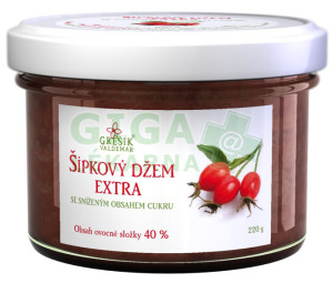 Džem Šípkový extra Se sníženým obsahem cukru 220g Grešík
