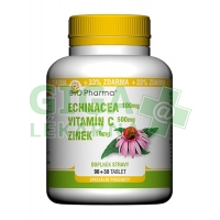 Echinacea 100mg+VitamínC 500mg+Zinek 10mg 90+30 tablet