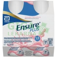 Ensure Plus jahodová příchuť pos.sol.4x220ml