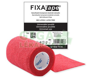 FIXAtape STRETCH samofixační obinadlo 7.5cmx450cm červená