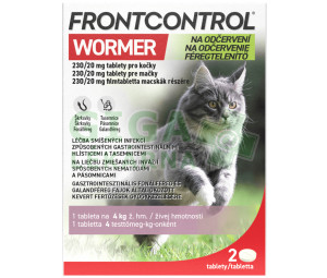 Frontcontrol Wormer 230/20mg pro kočky tbl.2