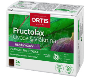 Fructolax Ovoce&Vláknina Žvýkací kostky 24 ks