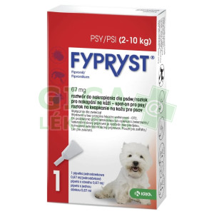 Fypryst Dogs 1x0.67ml spot-on pro psy S