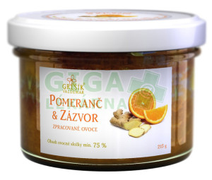 Grešík Pomeranč & Zázvor zpracované ovoce 215g