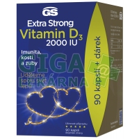 GS Extra Strong Vitamin D3 2000 IU 90 kapslí dárek 2022