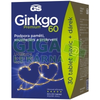 GS Ginkgo 60 Premium 60+30 tablet dárek 2022 ČR/SK