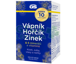 GS Vápník Hořčík Zinek tbl.130+10 dárek
