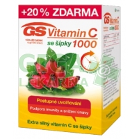 Obrázek GS Vitamín C 1000 se šípky 100+20 tablet