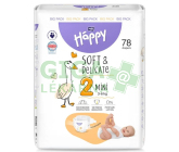Happy SoftDelicate 2 dětské pleny 3-6kg 78ks