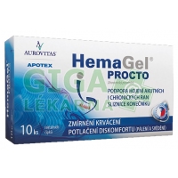 Fotka HemaGel PROCTO čípky 10ks Obrázek HemaGel PROCTO čípky 10ks
