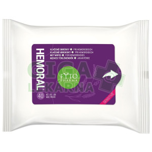 Hemoral vlhčené hygienické ubrousky při hemoroidech 40ks Fytopharma