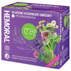 Hemoral vlhčené ubrousky na hemoroidy 20ks