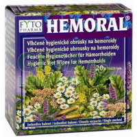 Fotka Hemoral vlhčené ubrousky na hemoroidy 20ks Obrázek Hemoral vlhčené ubrousky na hemoroidy 20ks