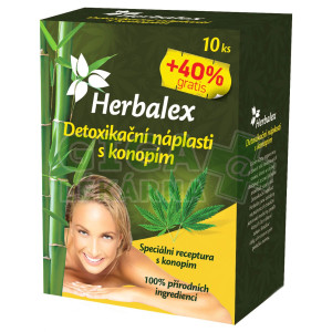 Herbalex detoxik.náplast s konopím 10ks+40%gratis