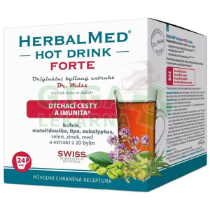 HERBALMED HotDrink Forte Dr.Weiss s kofein.24sáčků