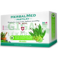 HerbalMed pastilky Jitrocel s mateřídouškou, lípou a vit.C 24+6
