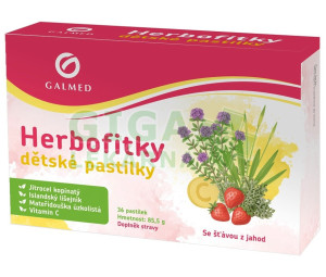 Herbofitky dětské pastilky 36ks Galmed